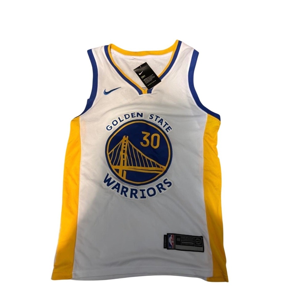 Nike Golden State Warriors Stephen Curry 30 Jersey White Association Size 48 L
